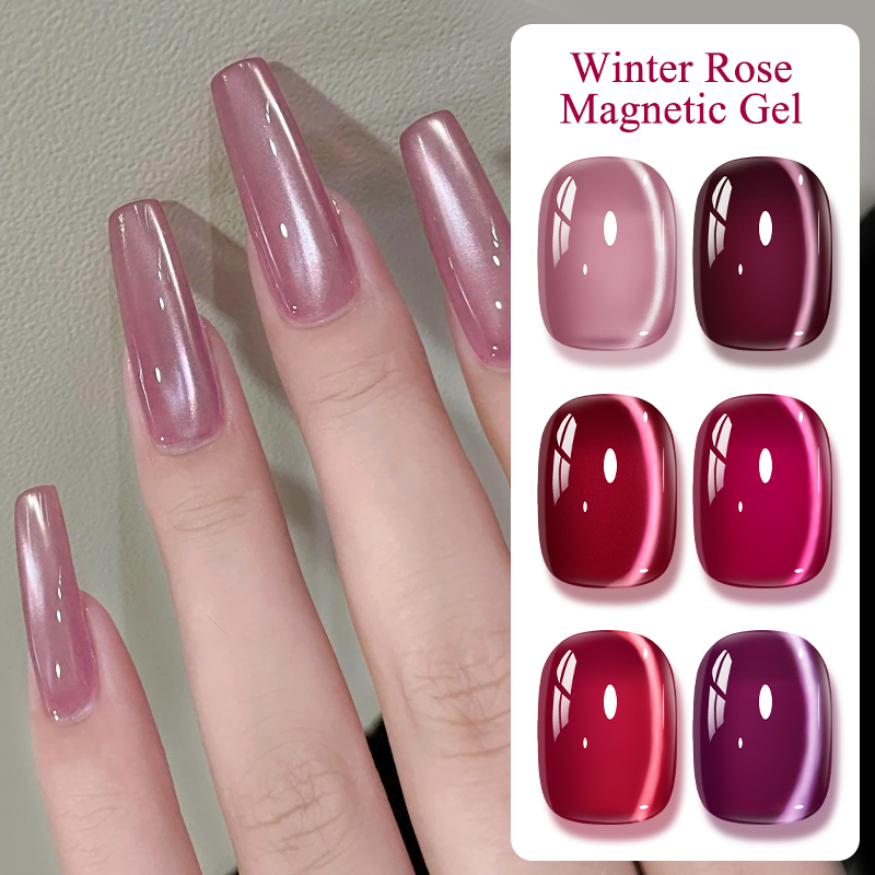 Resin Art Rose - Rose hiver Rose chat Gel magnétique