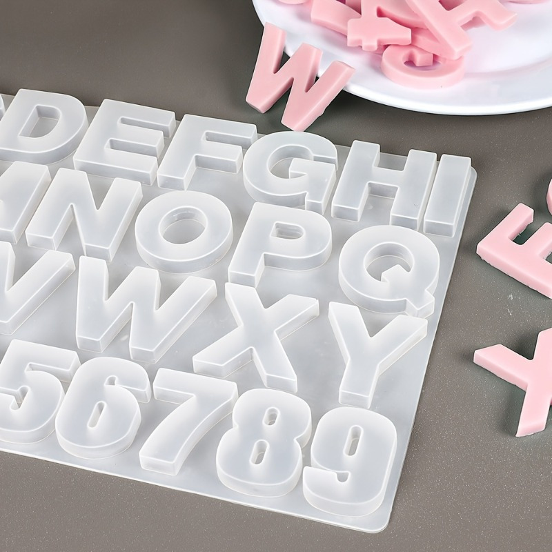 Resin Art Alphabet - Moule en silicone pour pendentifs de