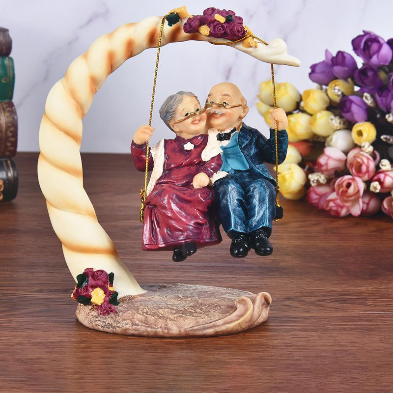 Resin Art Wedding Gift - Figurines en résine de couples âgés