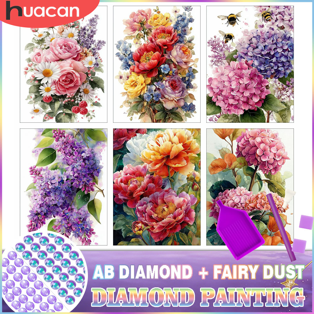 Resin Art Rose - Kit de Peinture Diamant HUACAN Fleur