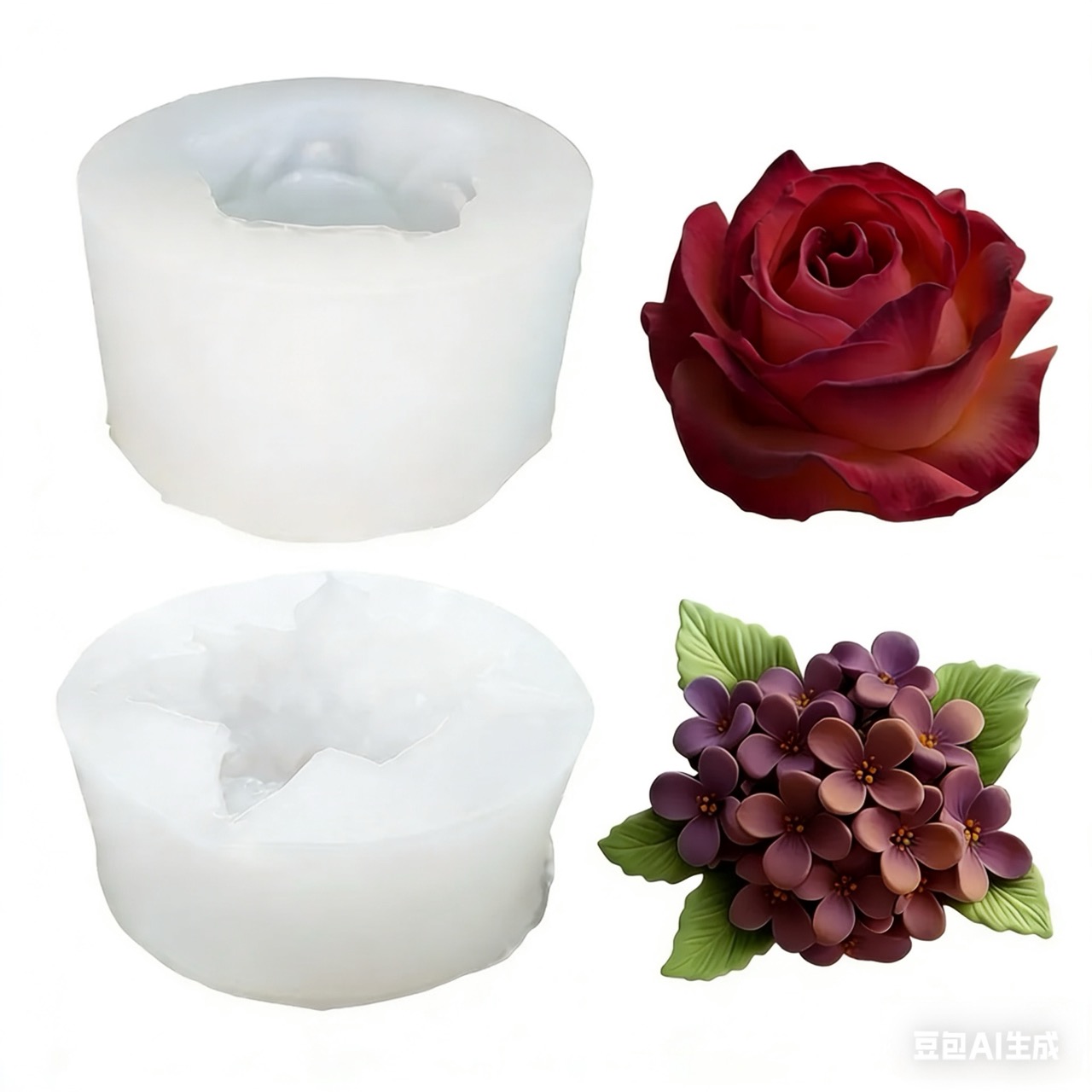 Moules en silicone 3D en deux  - Resin Art Rose avis et prix